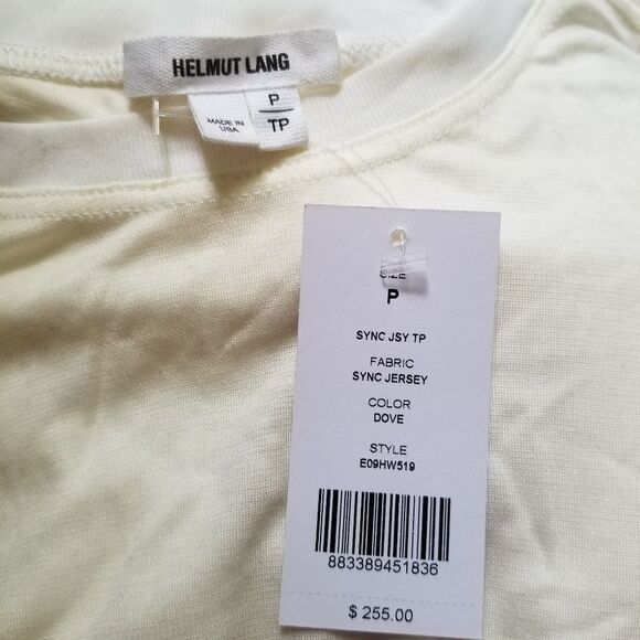 NWT Helmut Lang Extra Small Semi-Sheer Twist Open-Back Long Sleeve Jersey Top‎ - Picture 13 of 14